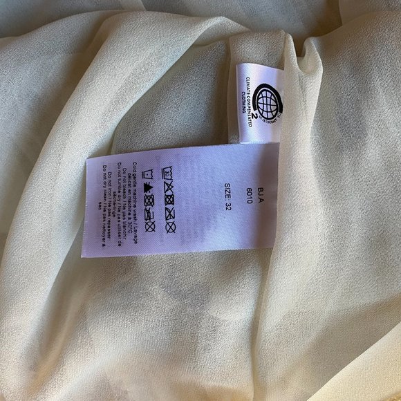 GANNI PLEATED GEORGETTE PRINTED BLOUSE - Picture 8 of 8